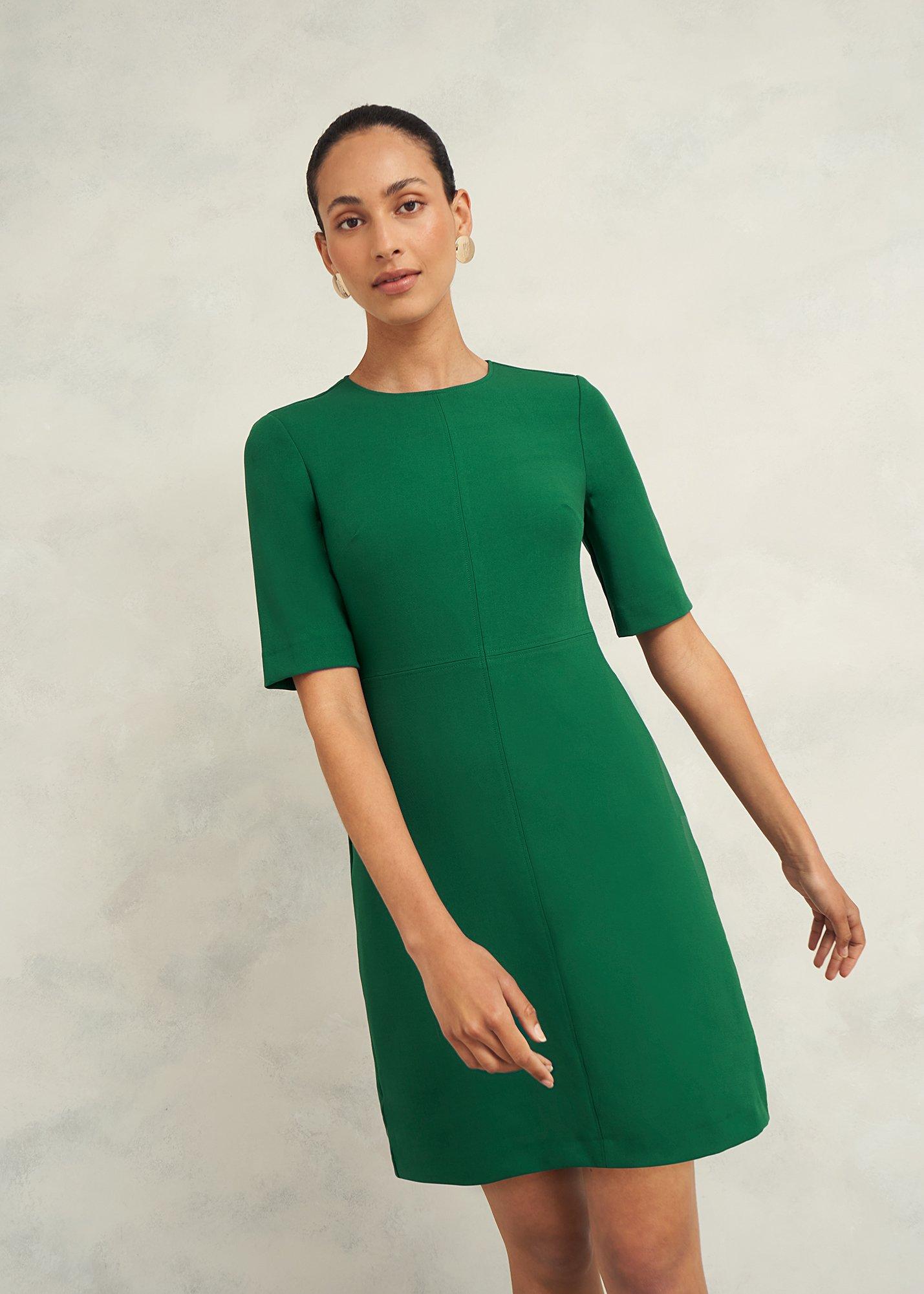 Alana A Line Dress, Agate Green, hi-res