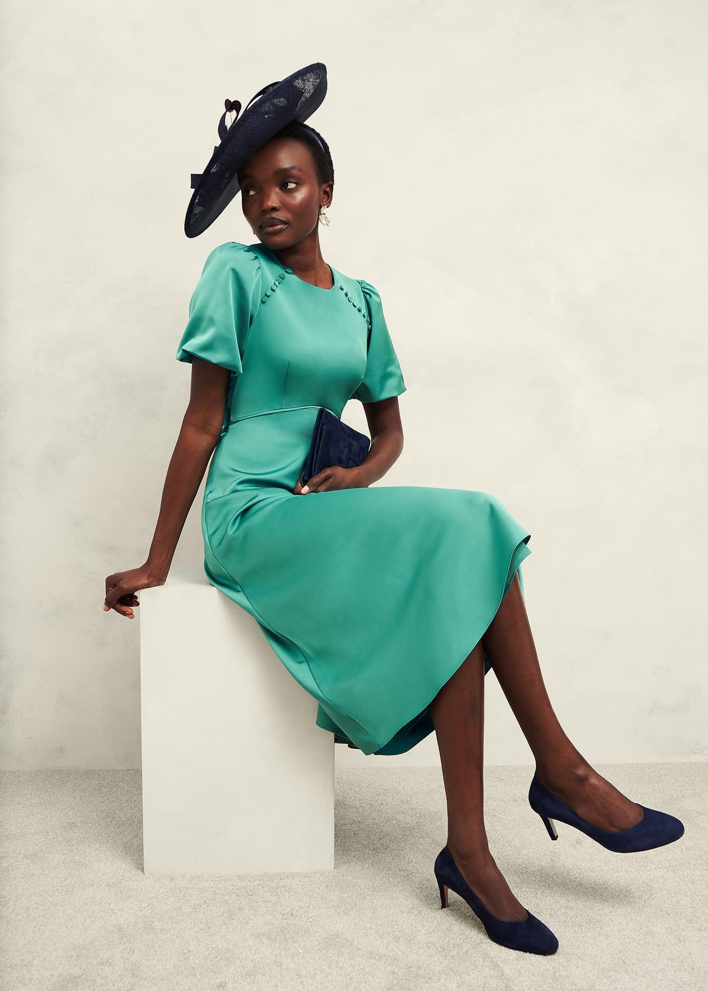 Marea Dress, Deep Aqua Green, hi-res