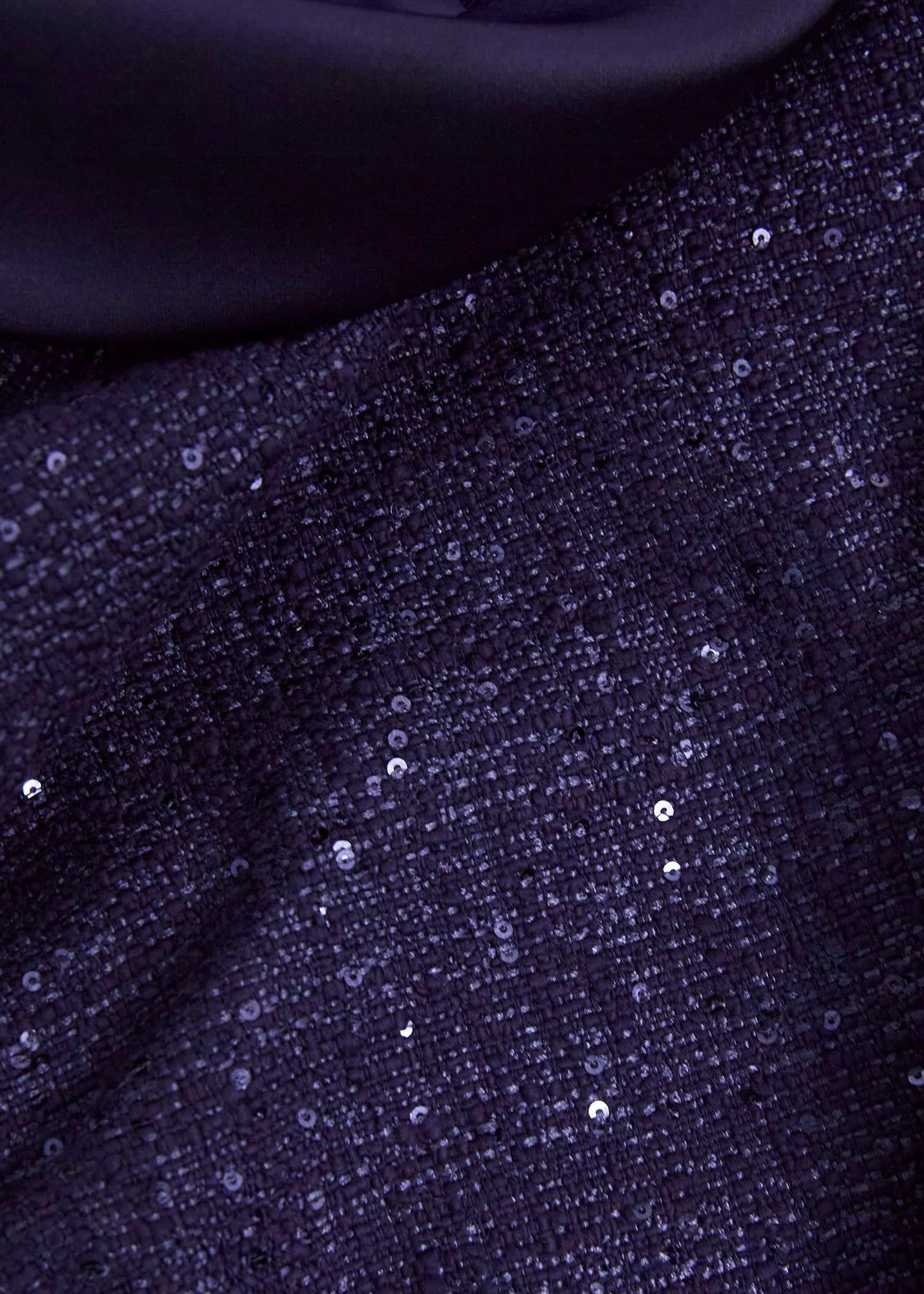 Prisha Sequin Tweed Dress, Midnight Navy, hi-res