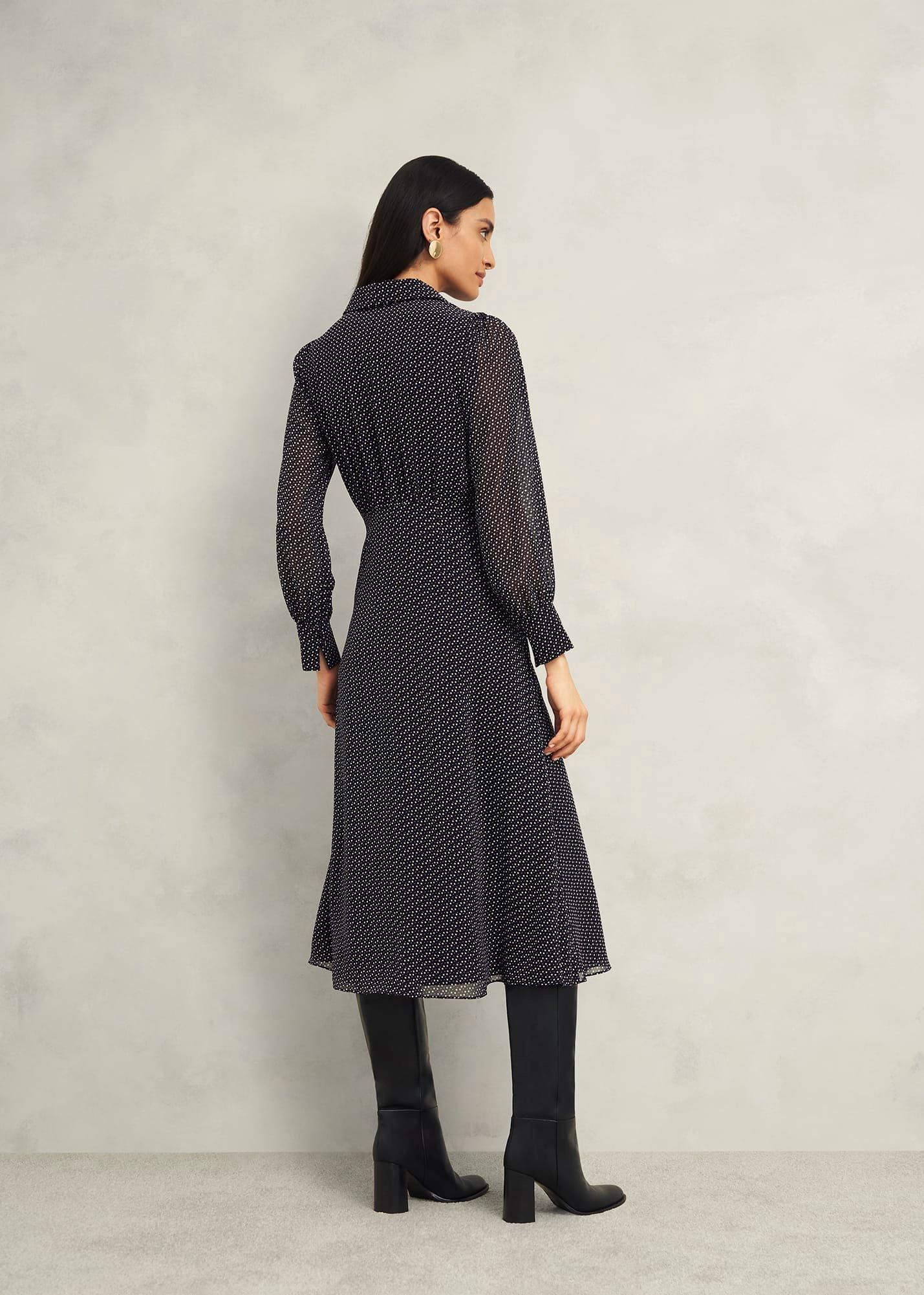 Longstock Dress, Black Ivory, hi-res