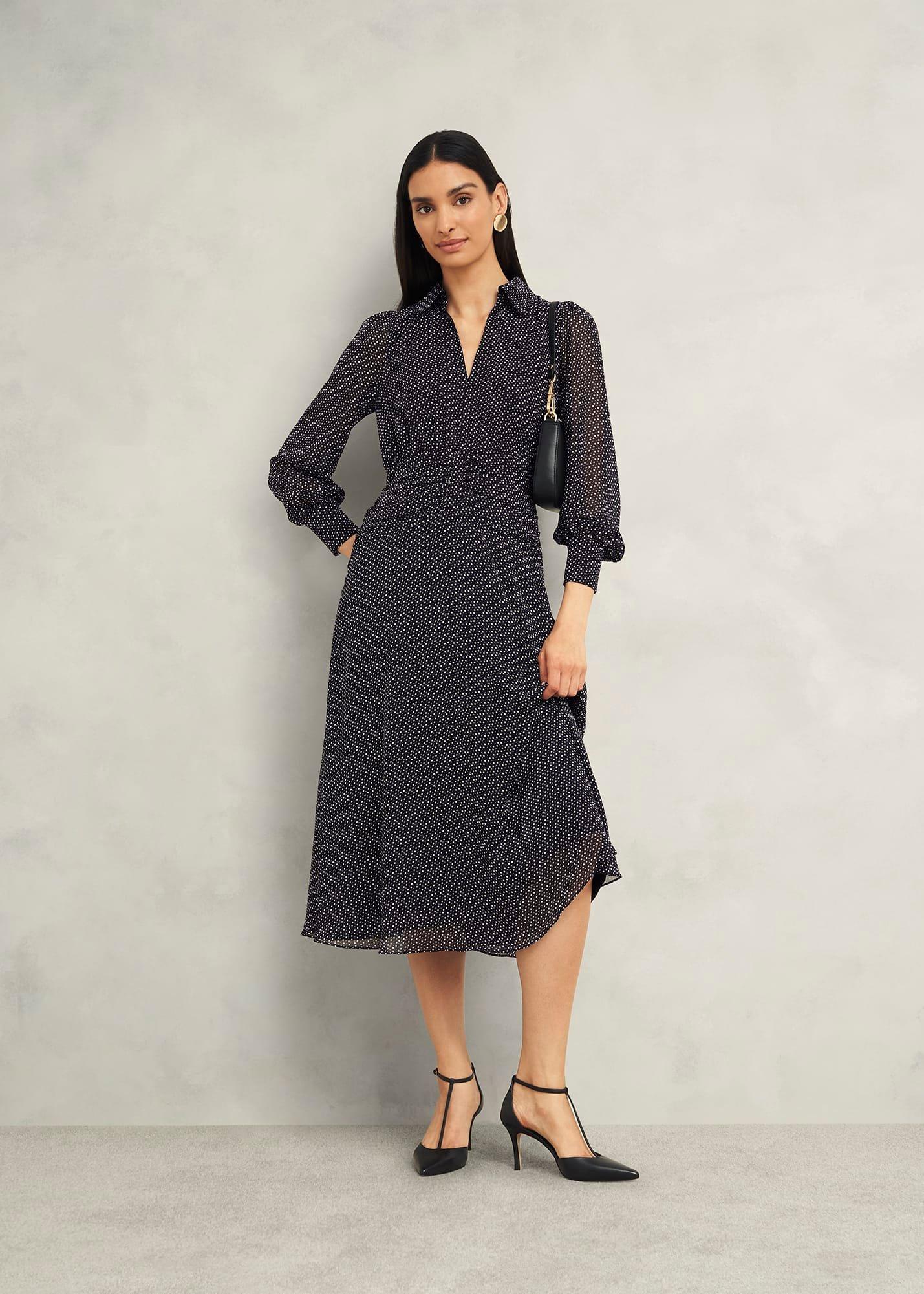 Longstock Dress, Black Ivory, hi-res