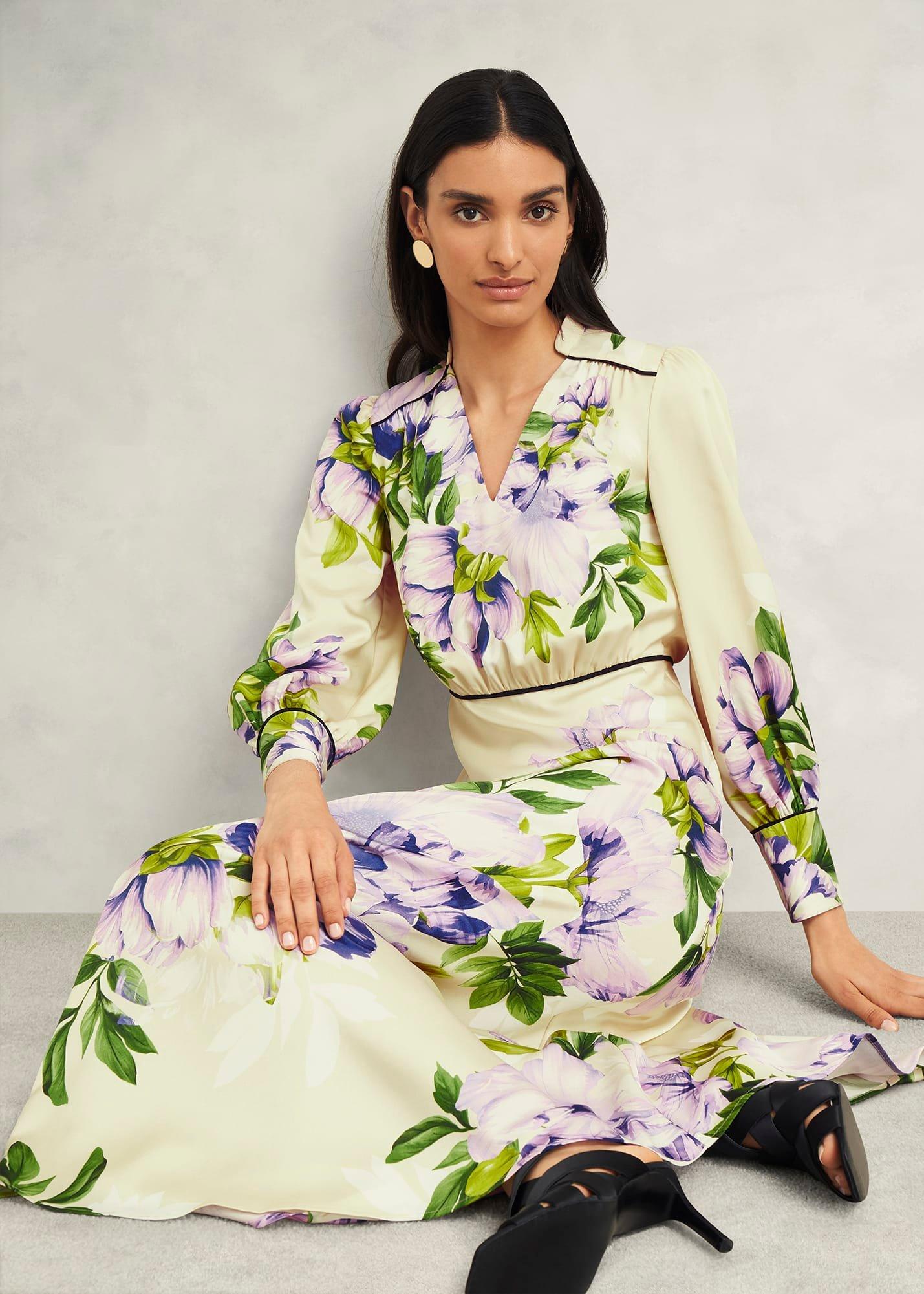 Hidcote Dress, Cream Multi, hi-res