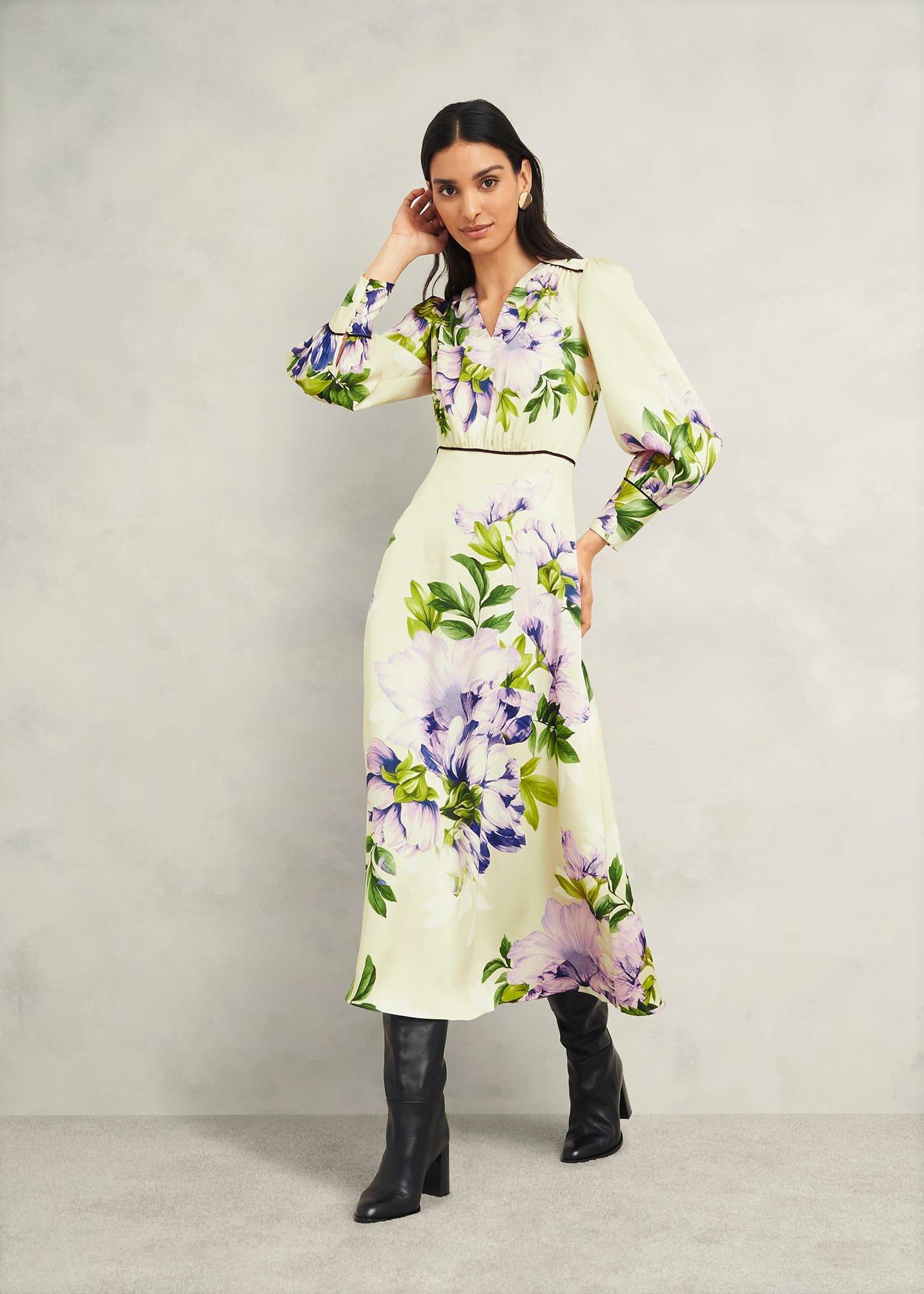 Hidcote Dress, Cream Multi, hi-res