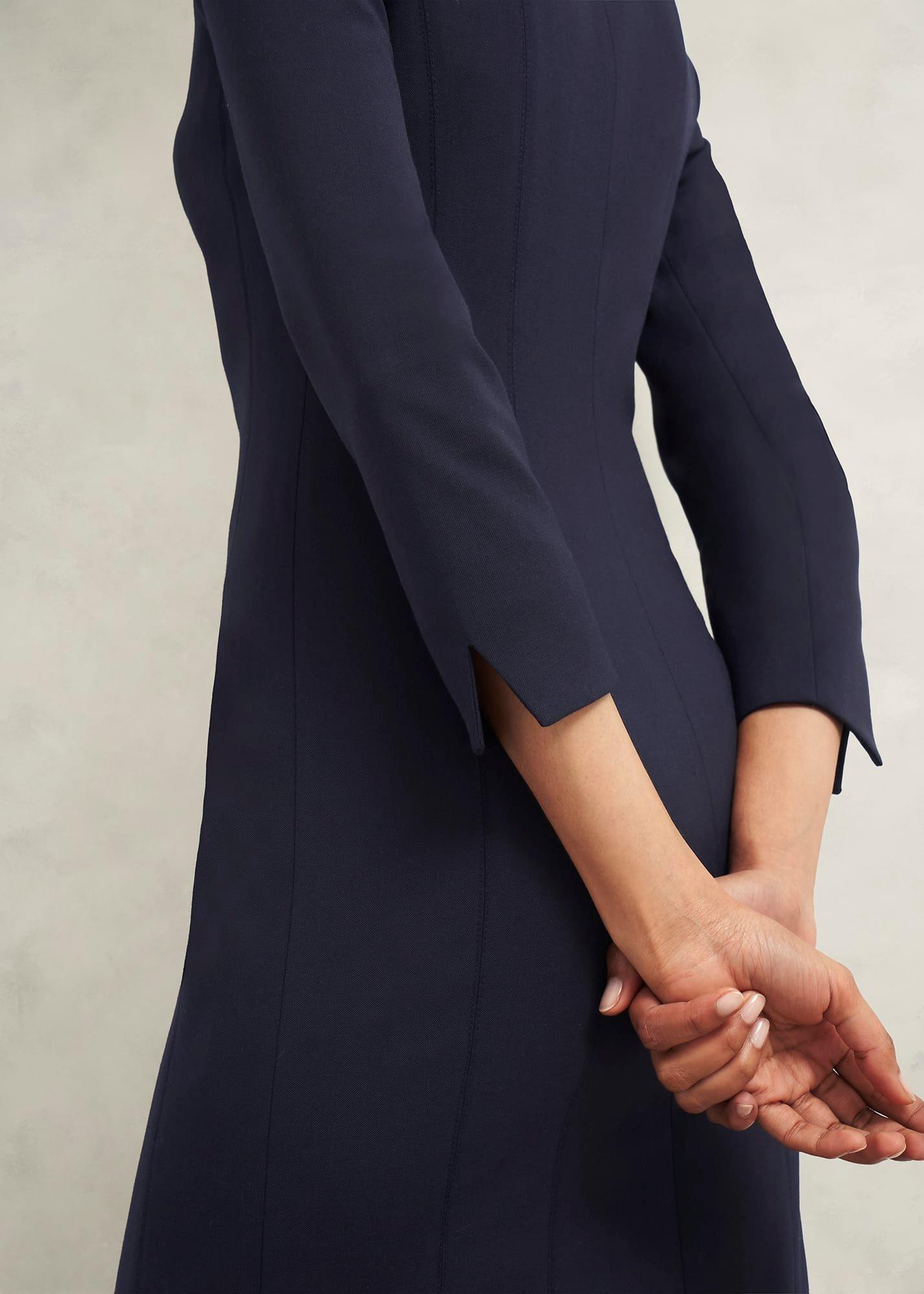 Berkeley Dress With Wool, Navy, hi-res