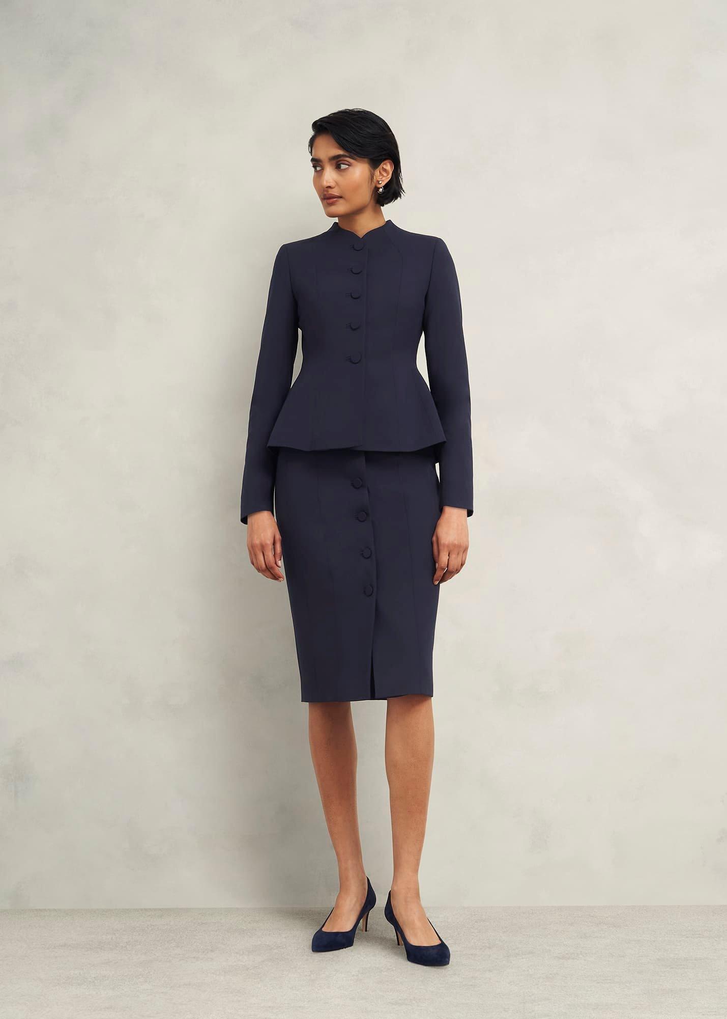 Berkeley Dress With Wool, Navy, hi-res