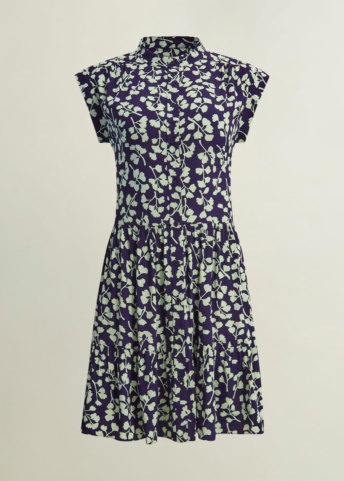 Layla Dress, True Navy Green, hi-res