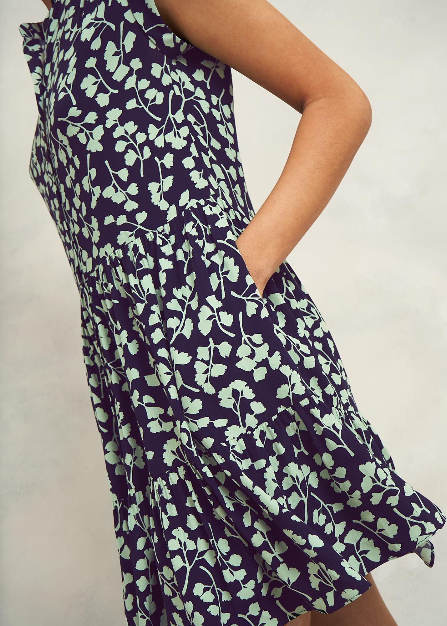 Layla Dress, True Navy Green, hi-res