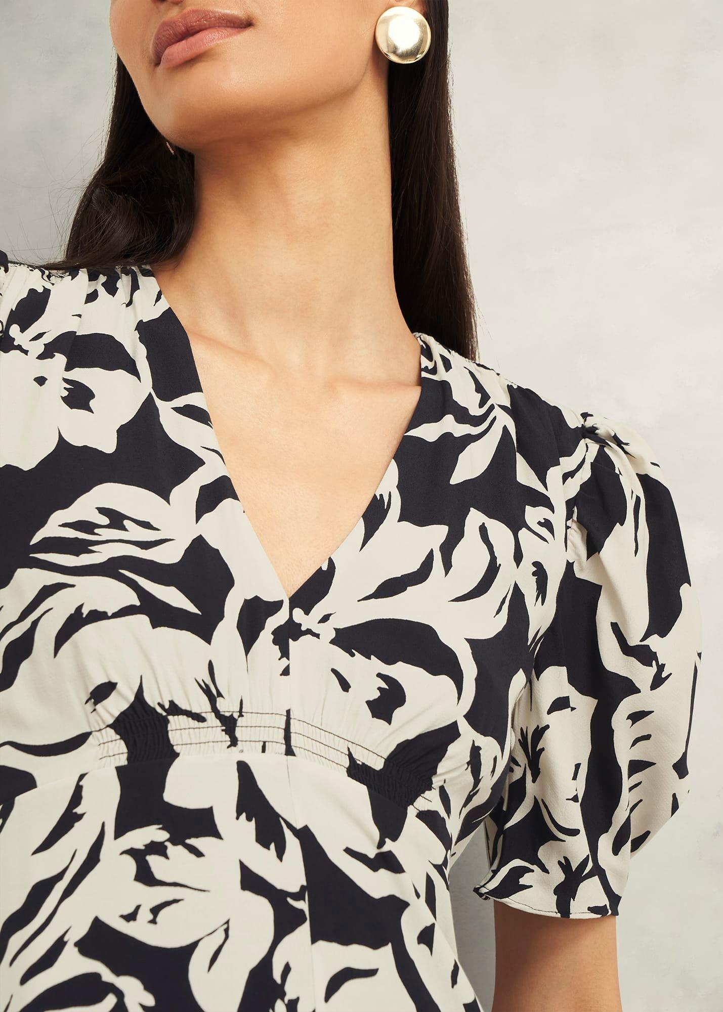 Chiltern Dress, Black Cream, hi-res