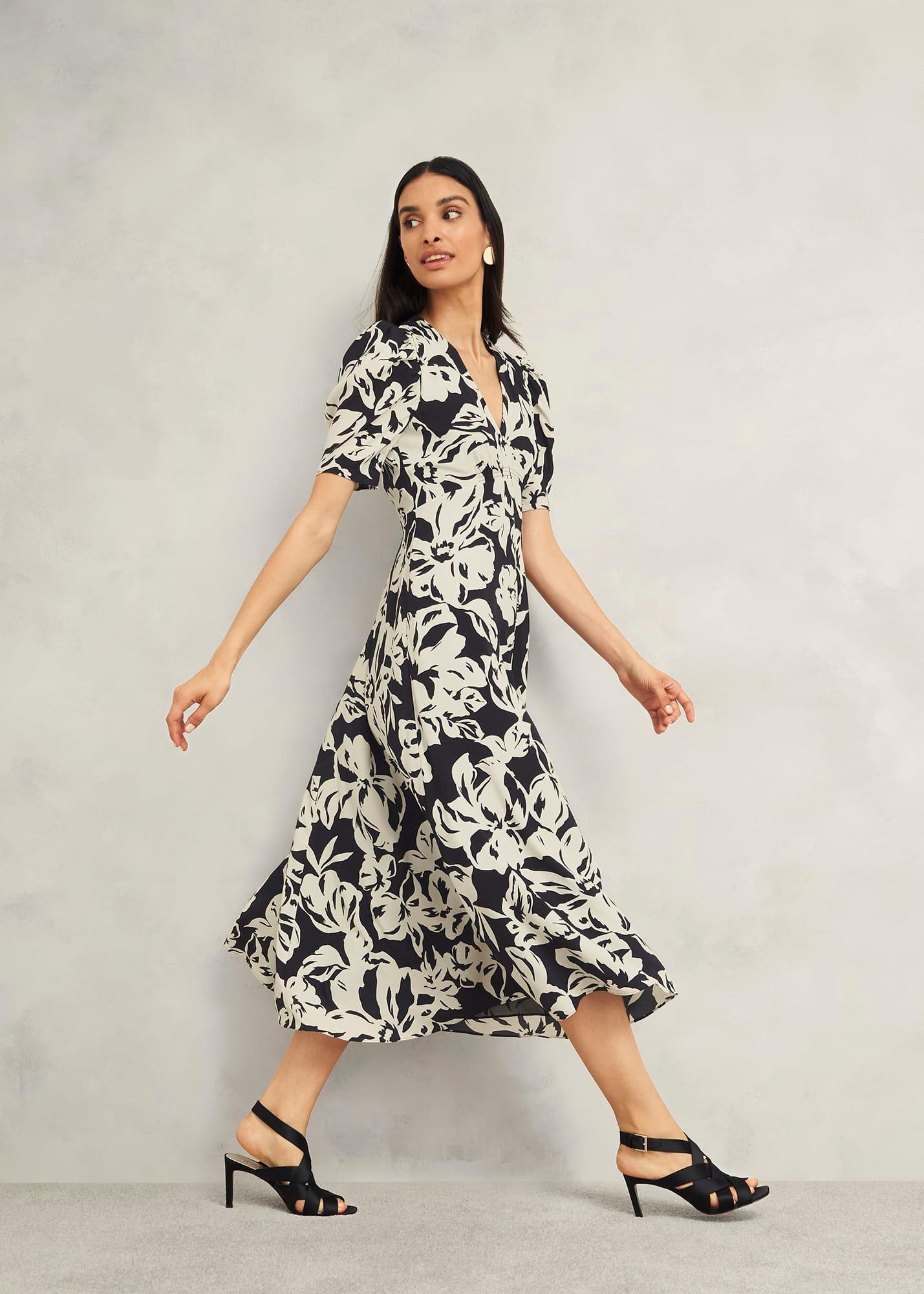 Chiltern Dress, Black Cream, hi-res