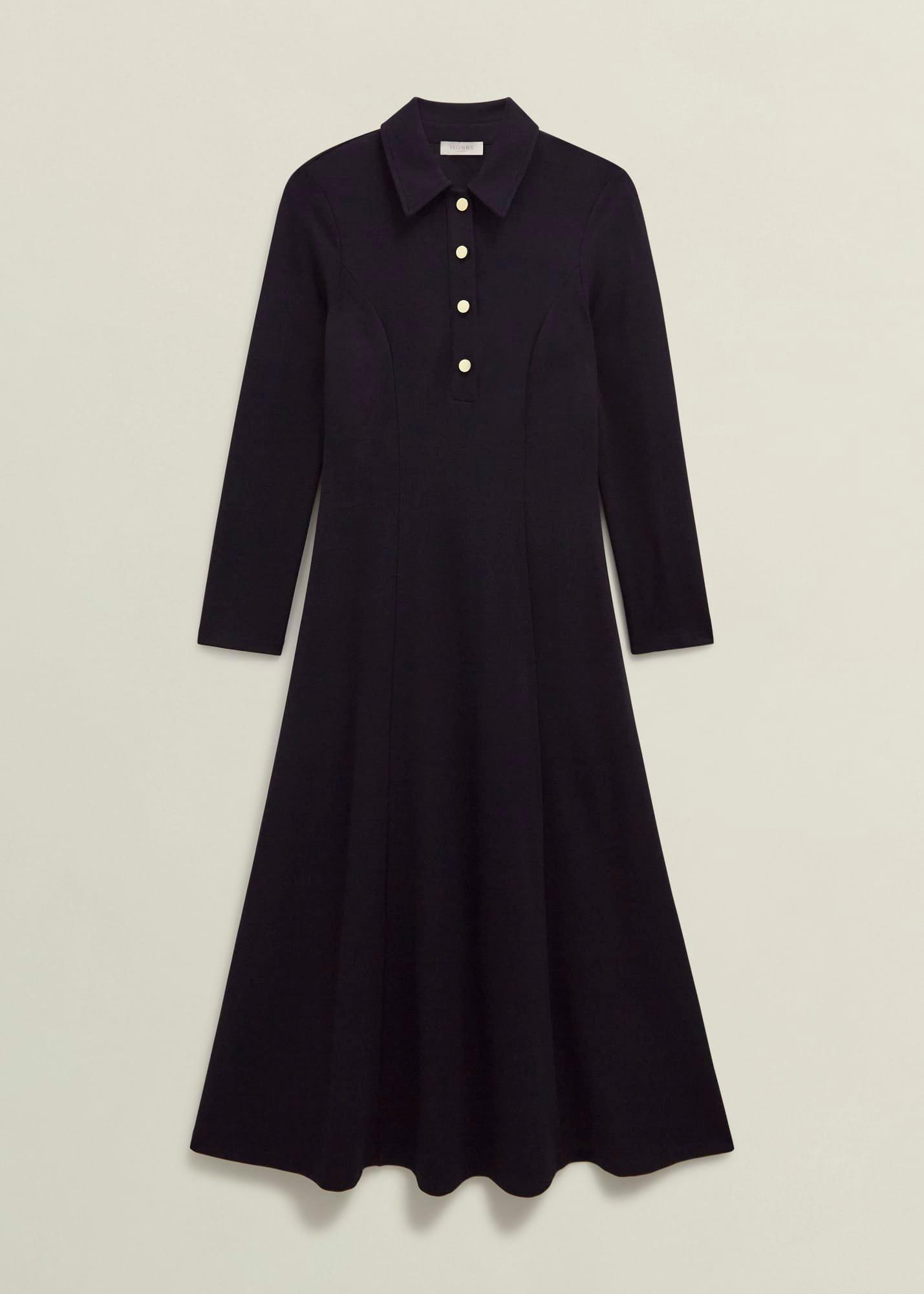 Scarlett Ponte Dress, Hobbs Navy, hi-res