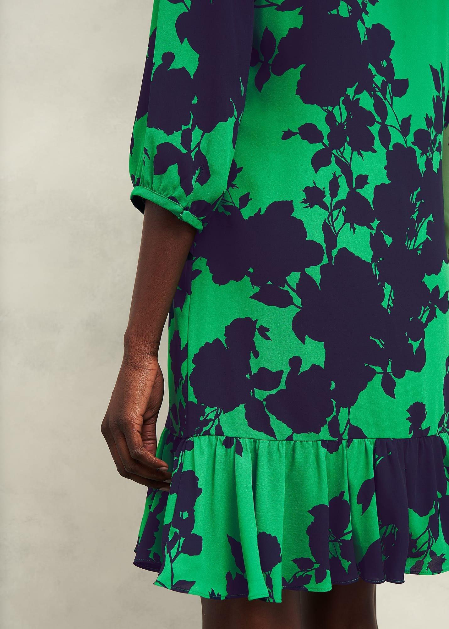 Georgia Dress, Green Navy, hi-res