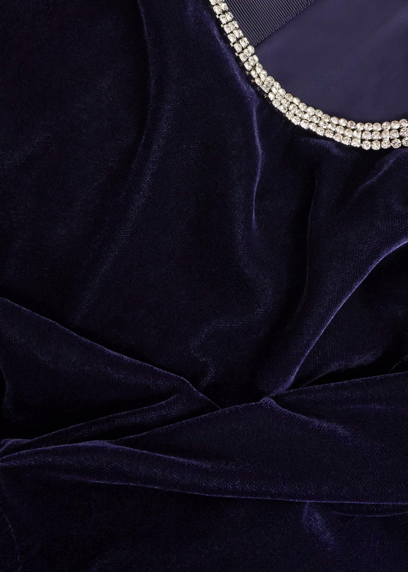 Catalina Velvet Dress, Midnight Navy, hi-res