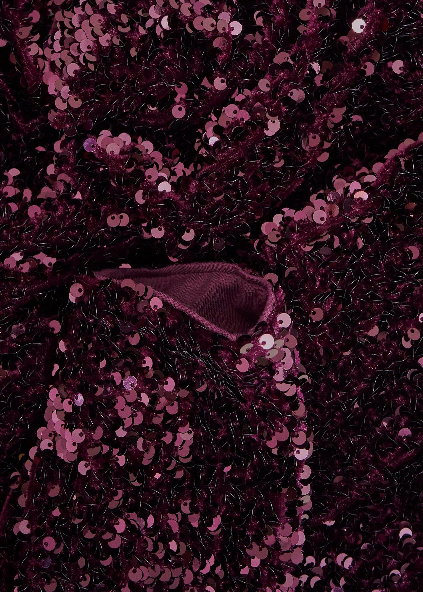 Sawyer Sequin Dress, Warm Plum, hi-res