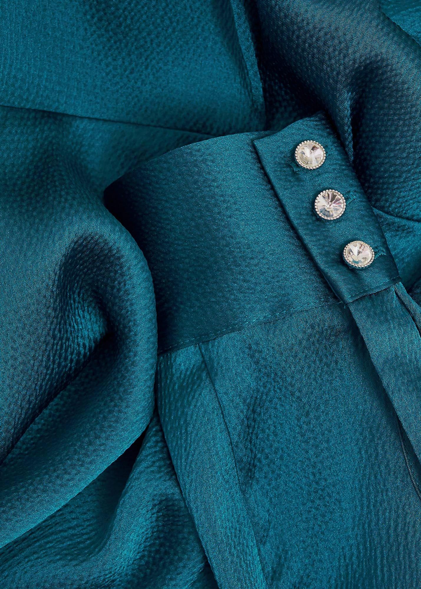 Anais Satin Midi Dress, Kyanite Blue, hi-res