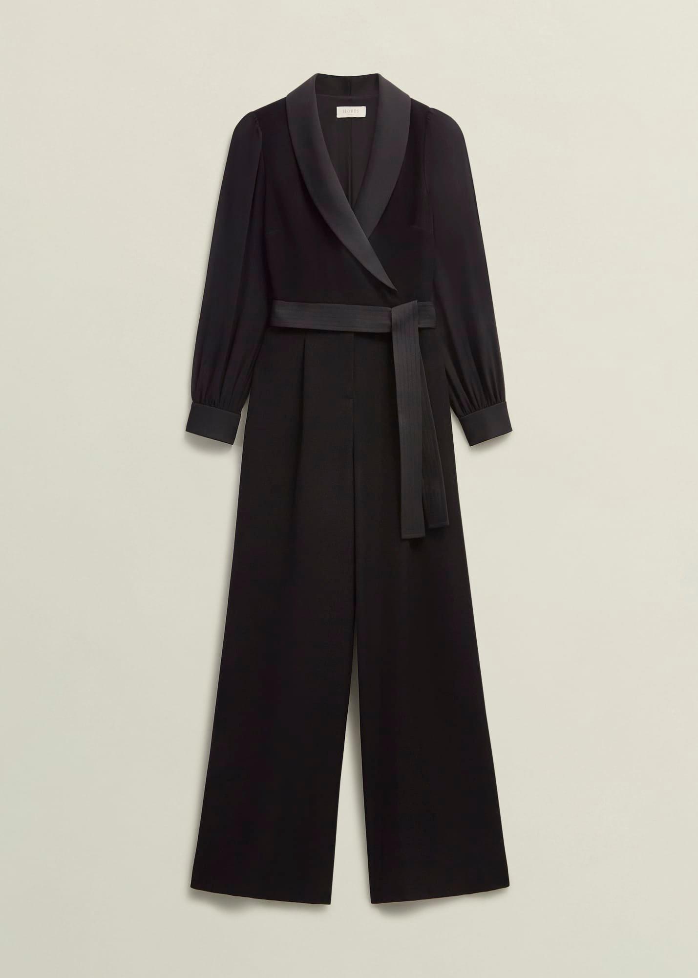 Maia Sleeved Jumpsuit, Hobbs Black, hi-res
