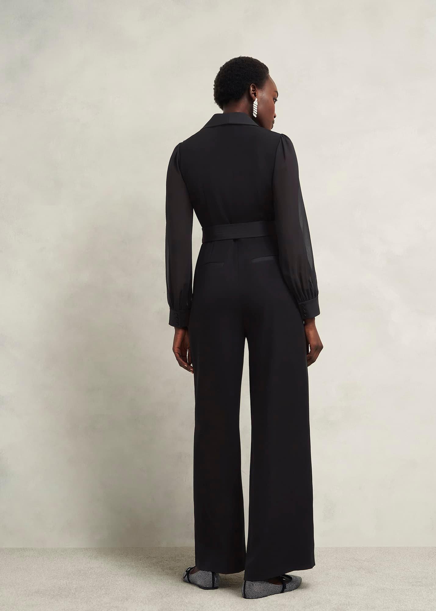 Maia Sleeved Jumpsuit, Hobbs Black, hi-res