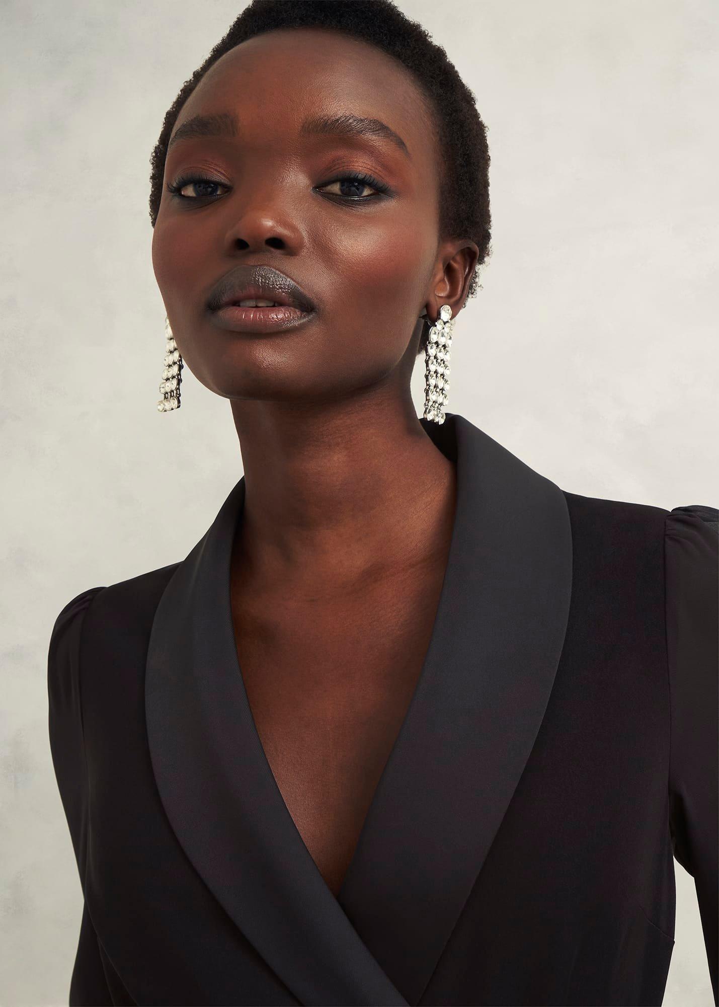 Maia Sleeved Jumpsuit, Hobbs Black, hi-res