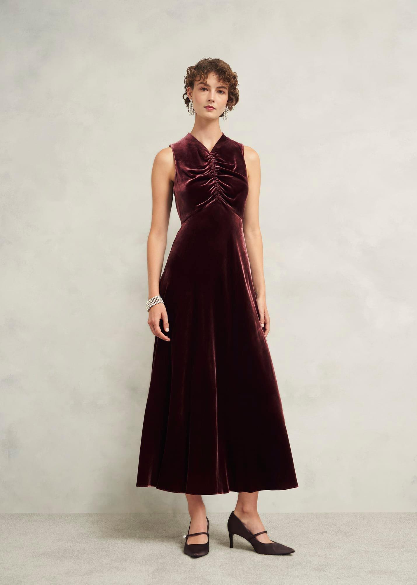 Isleworth Velvet Dress With Silk