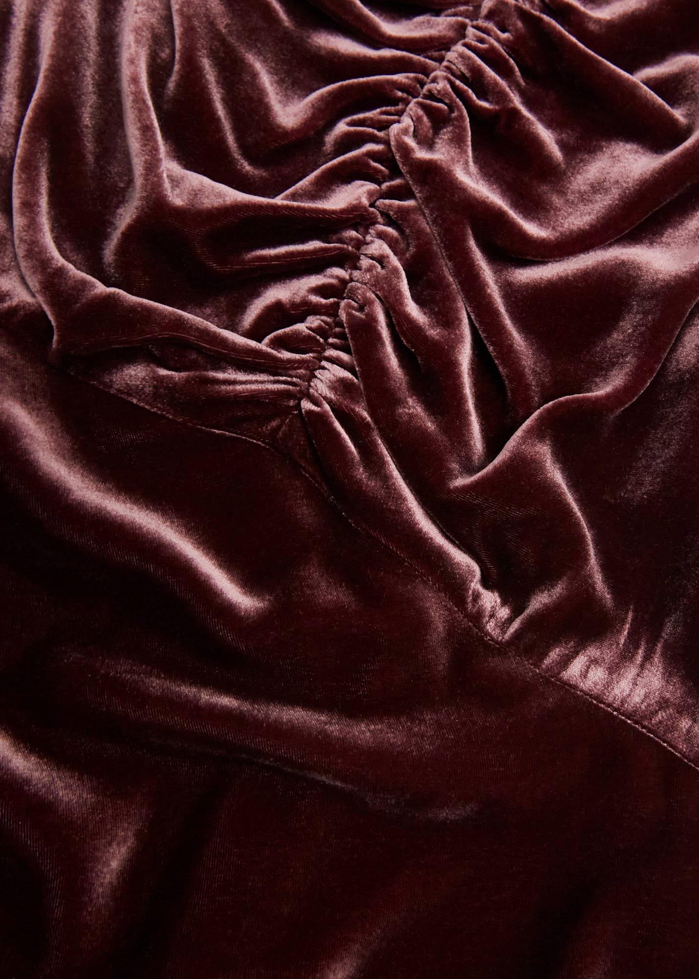 Isleworth Velvet Dress With Silk, Cocoa Brown, hi-res