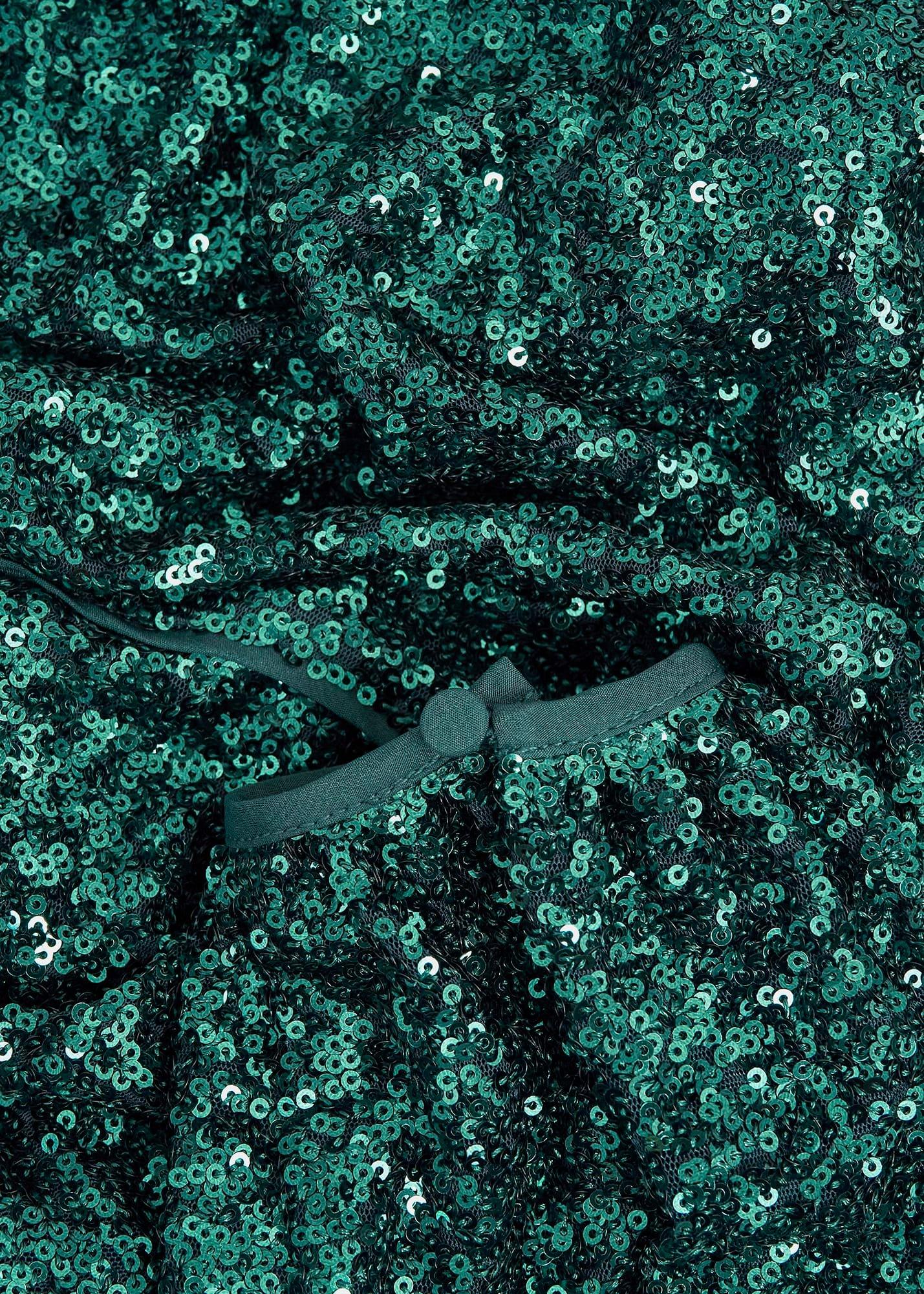Cianna Sequin Dress, Evergreen, hi-res