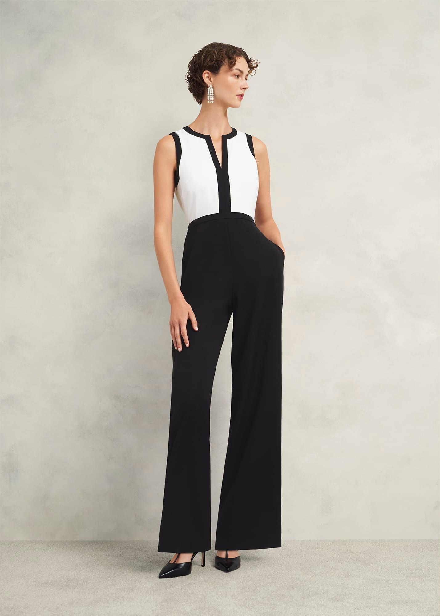 Mannington Jumpsuit, Black Ivory, hi-res