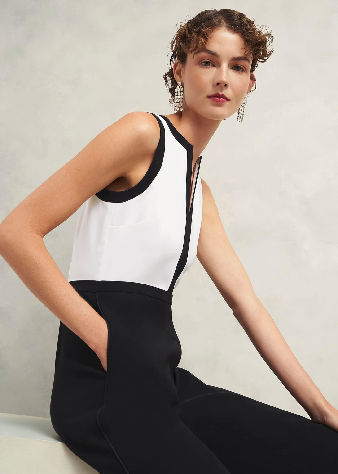 Mannington Jumpsuit, Black Ivory, hi-res