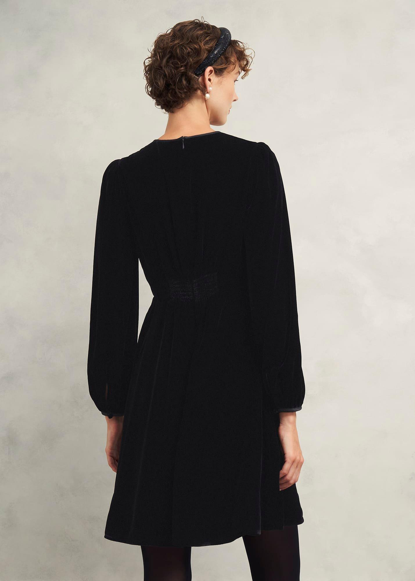 Osterly Velvet Dress, Black, hi-res