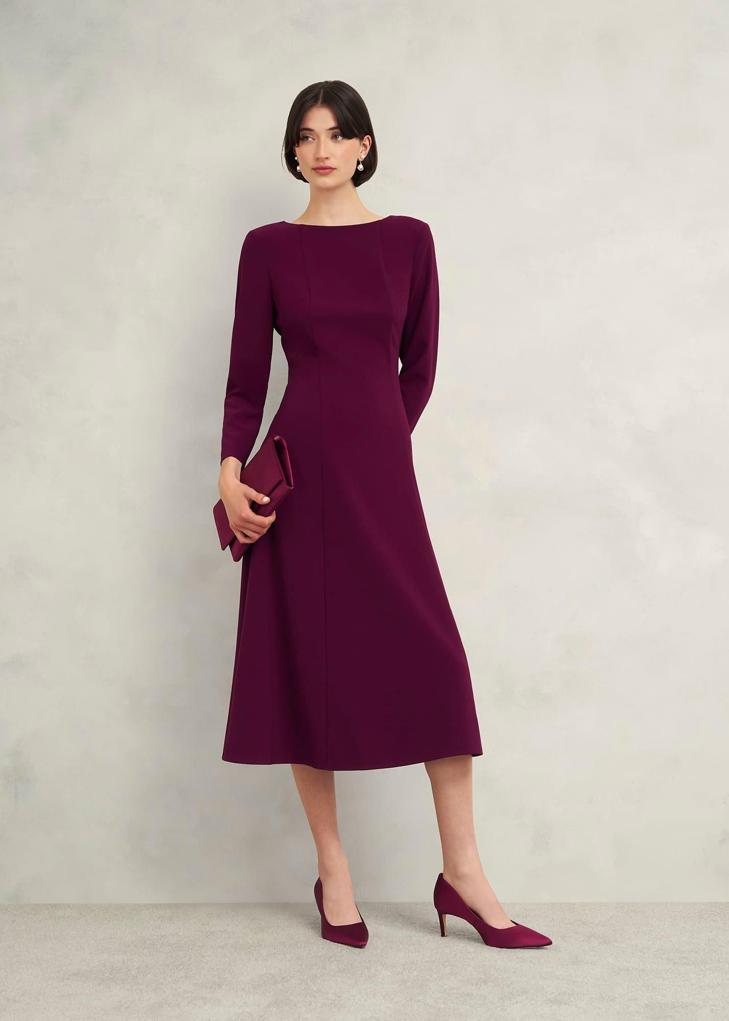 Leonora Dress, Warm Plum, hi-res
