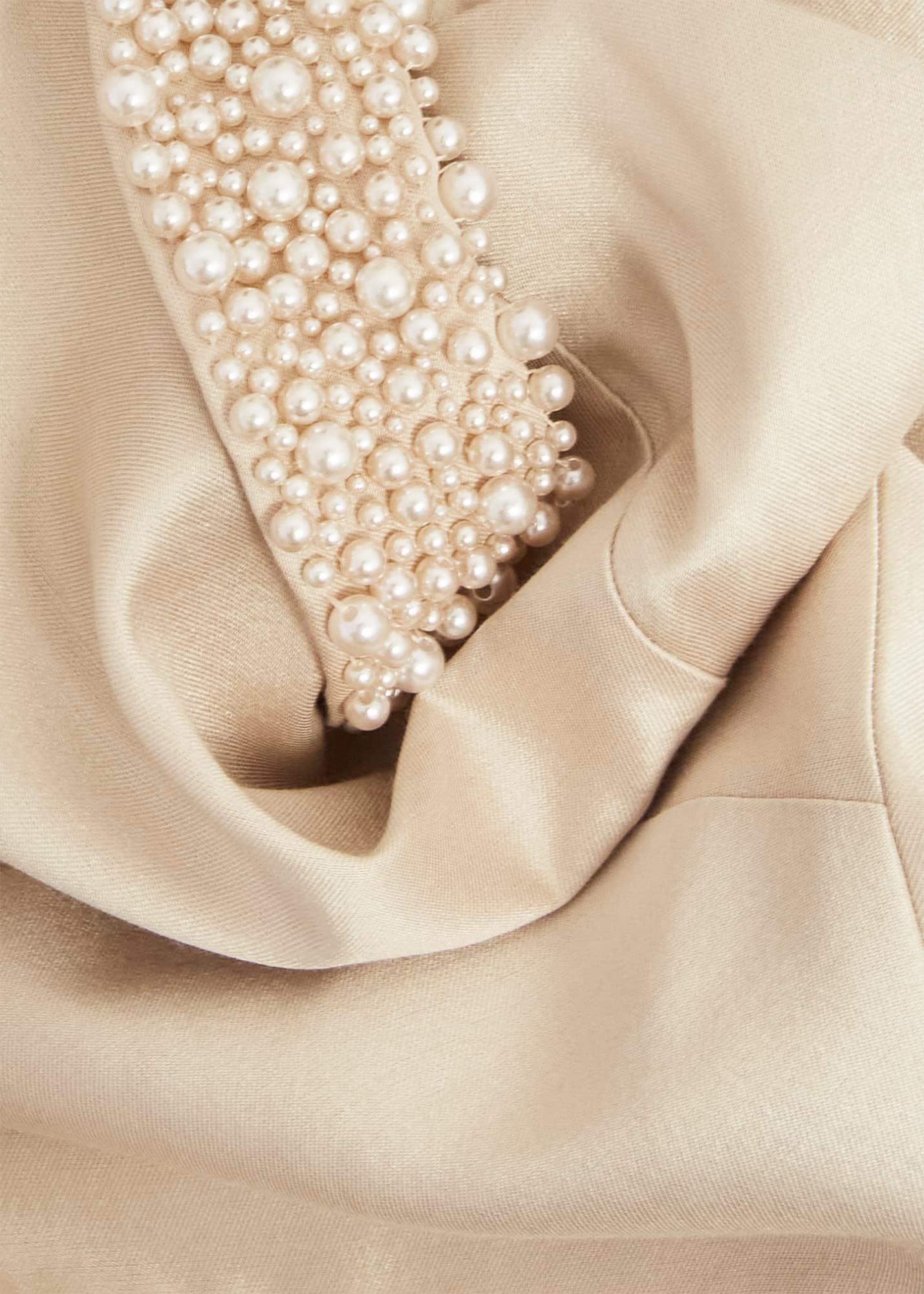 Katherine Wool Silk Dress, Oyster, hi-res