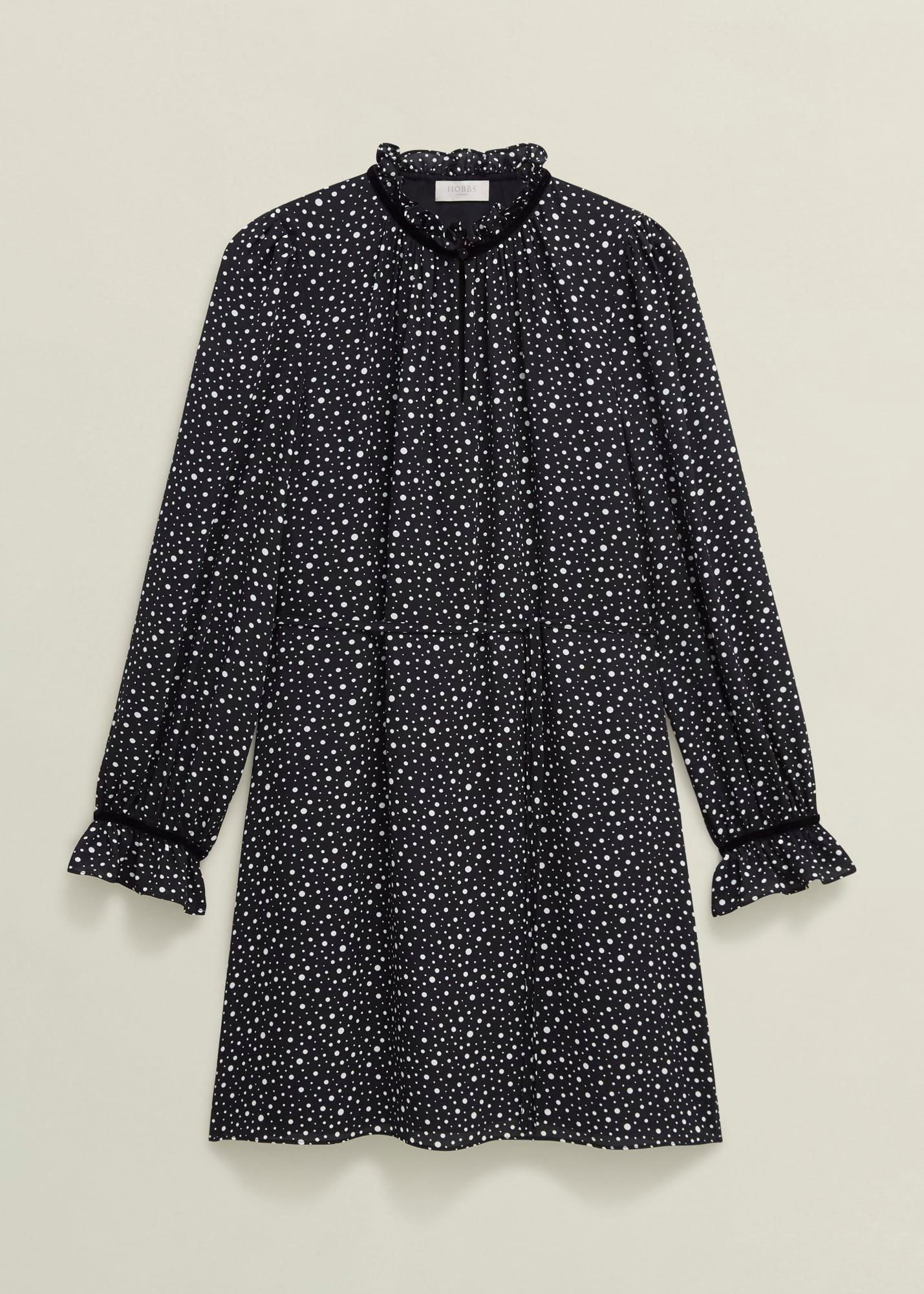 Otilla Dress, Black Ivory, hi-res