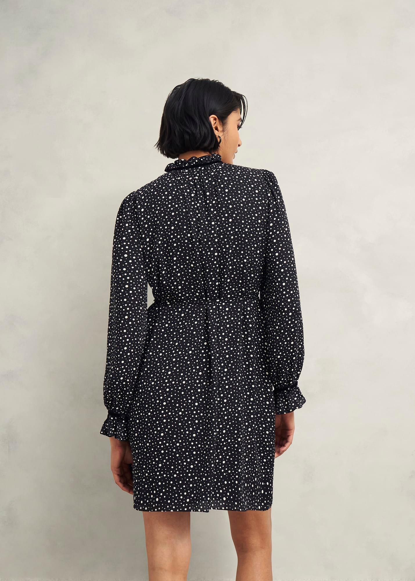 Otilla Dress, Black Ivory, hi-res