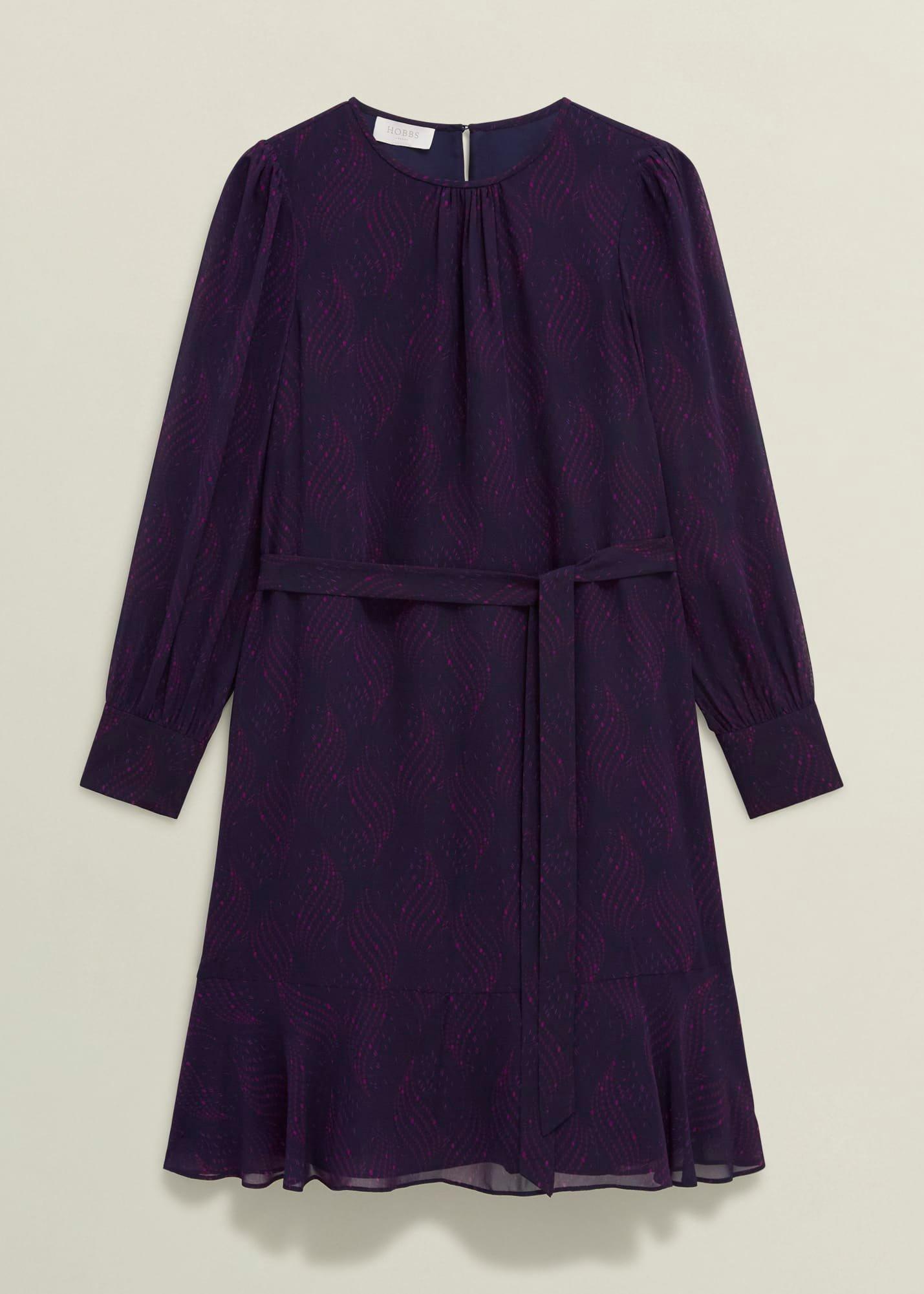 Frances Dress, Plum Multi, hi-res
