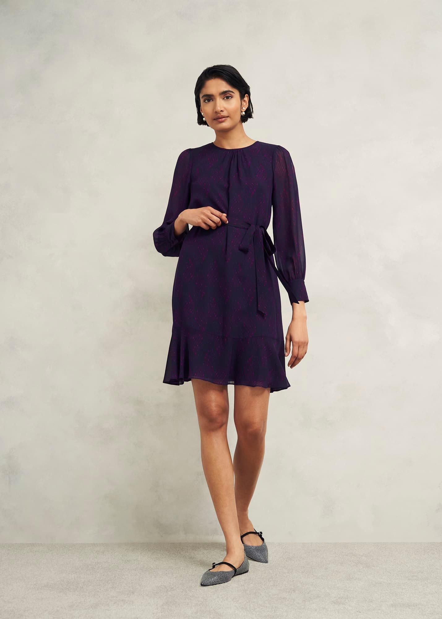 Frances Dress, Plum Multi, hi-res