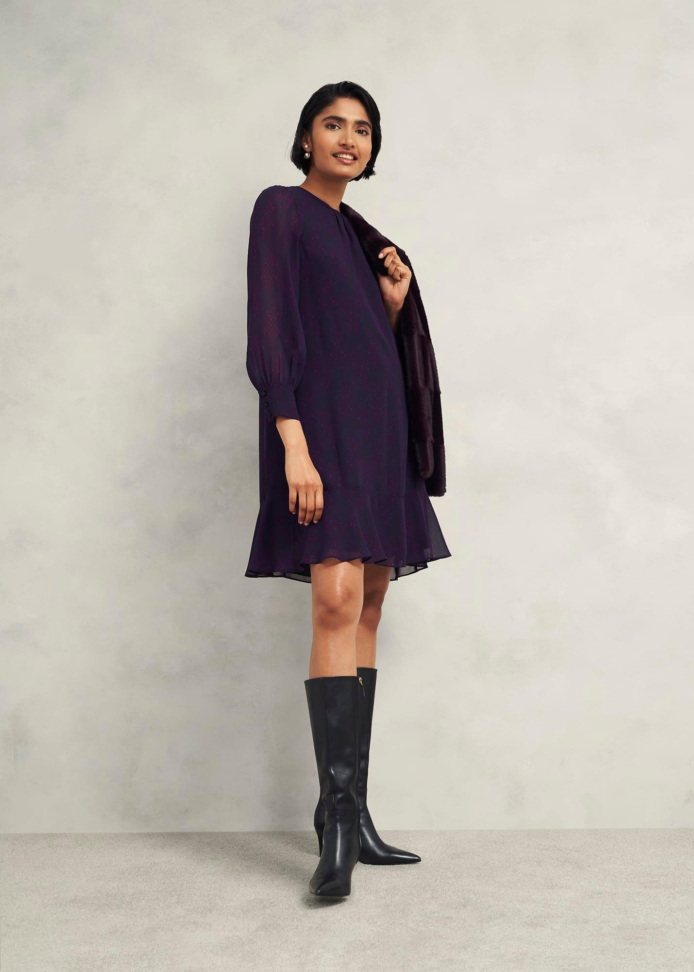 Frances Dress, Plum Multi, hi-res