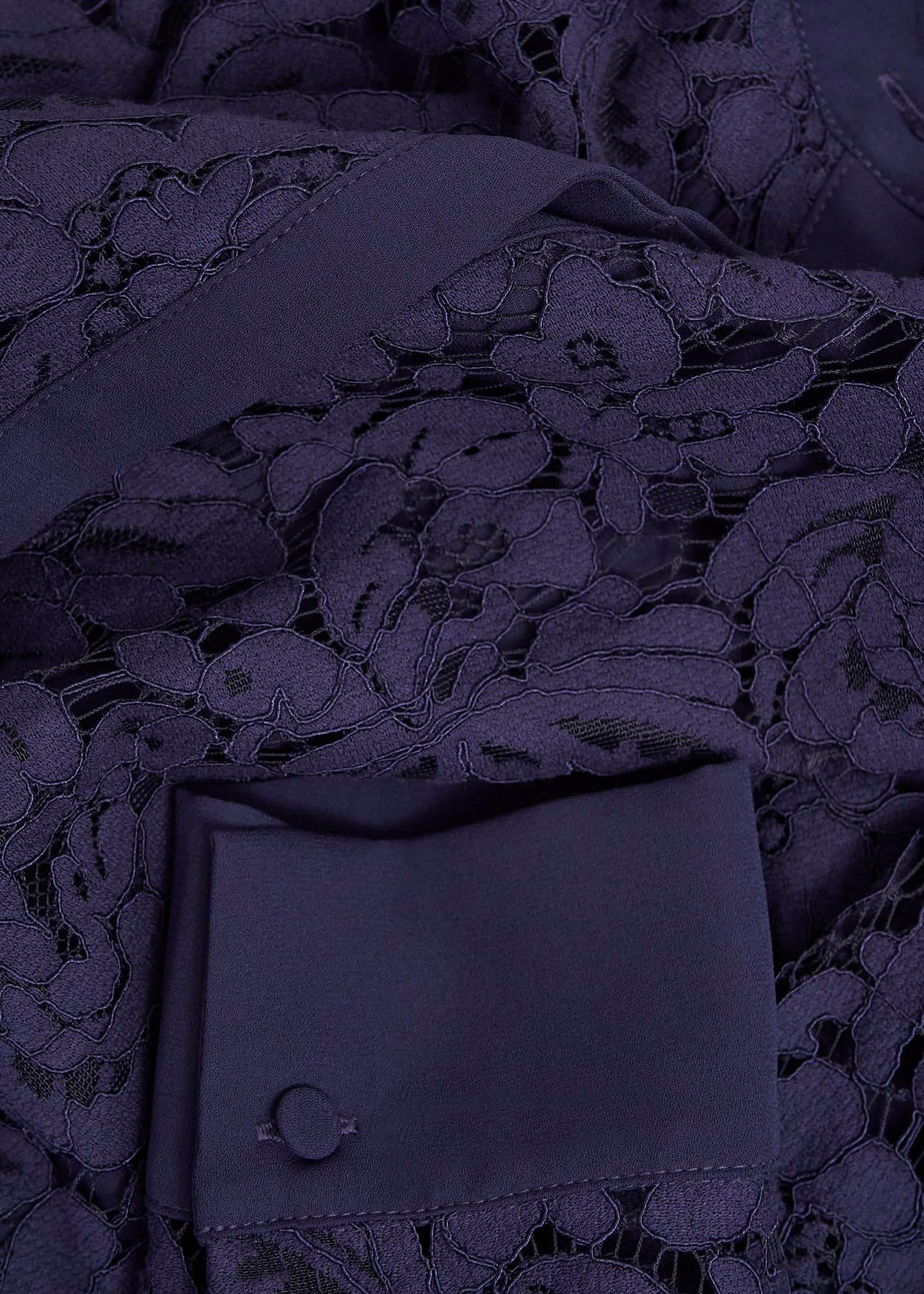 Claire Lace Shirt, Midnight Navy, hi-res