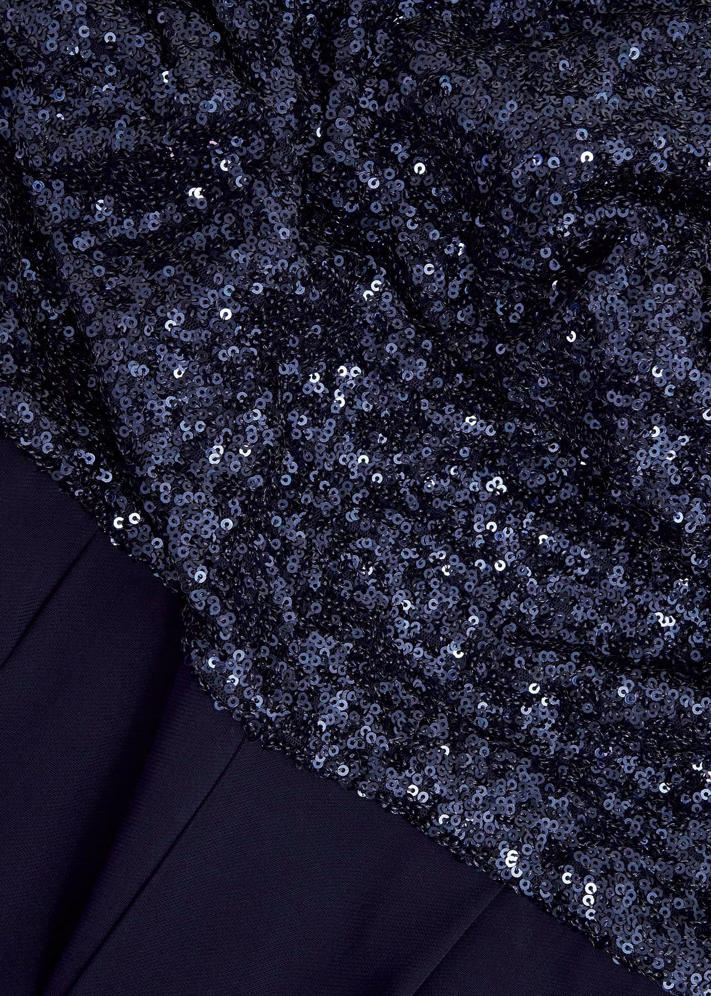 Petite Zuri Sequin Jumpsuit, Midnight Navy, hi-res