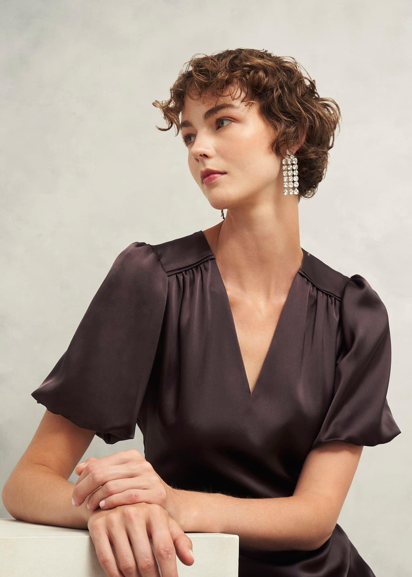 Eastbury Dress, Deep Brown, hi-res