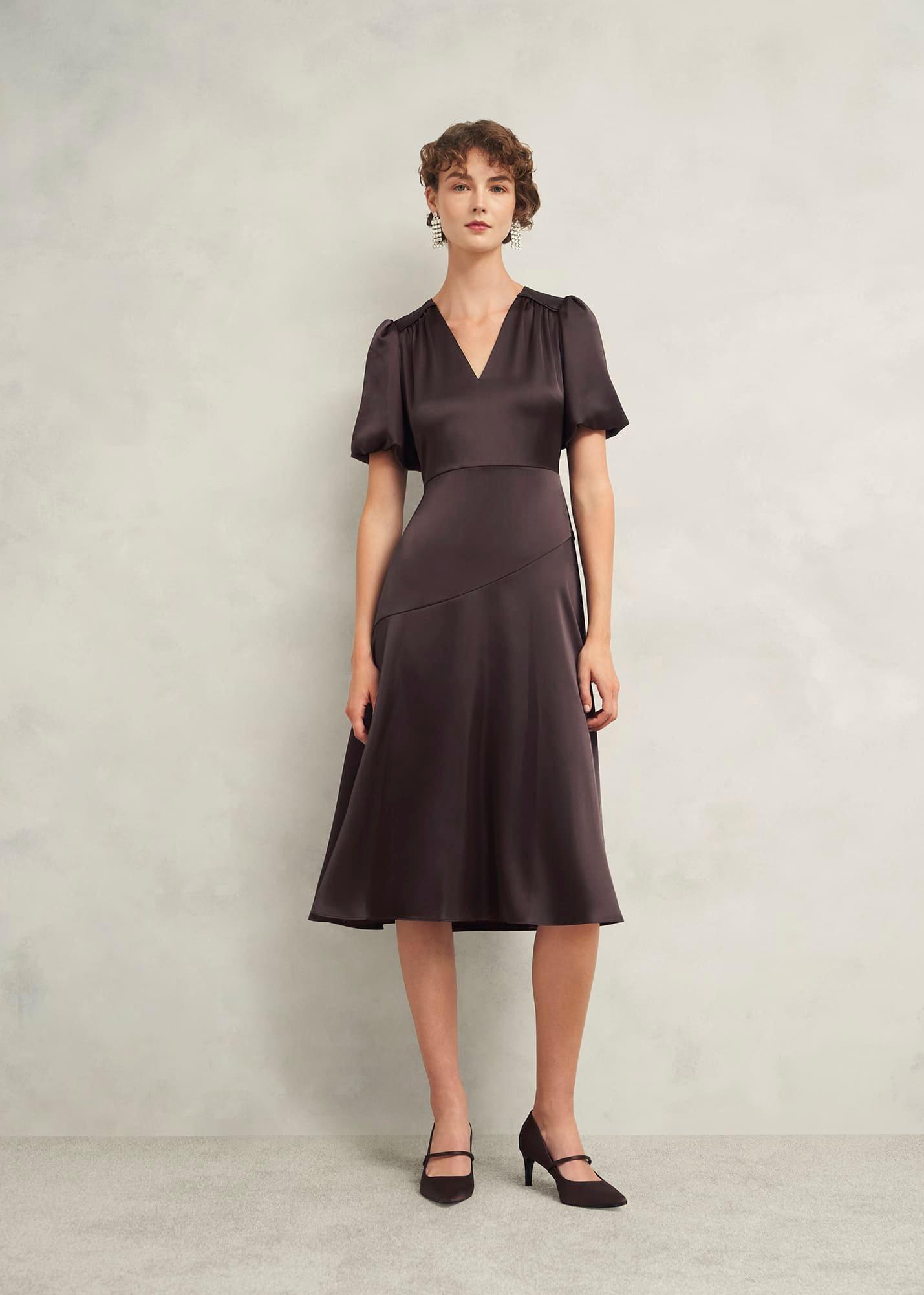 Eastbury Dress, Deep Brown, hi-res