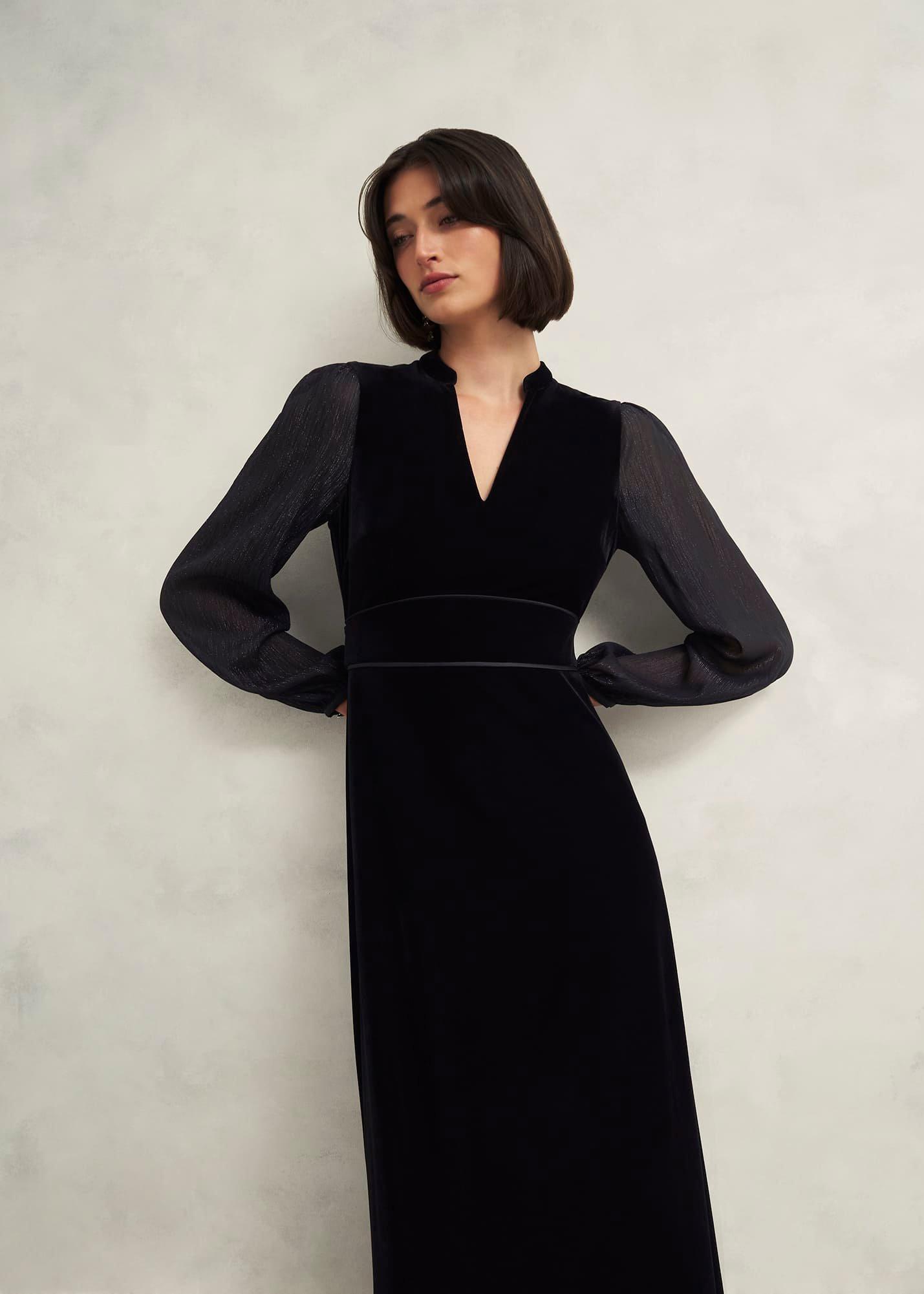 Marissa Dress, Hobbs Black, hi-res