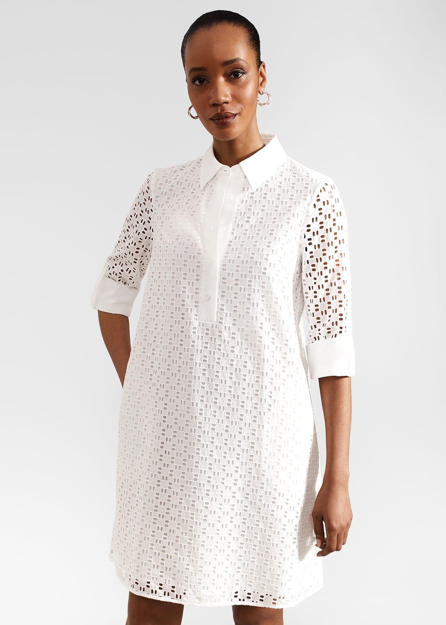 Petite Marciella Dress, White, hi-res