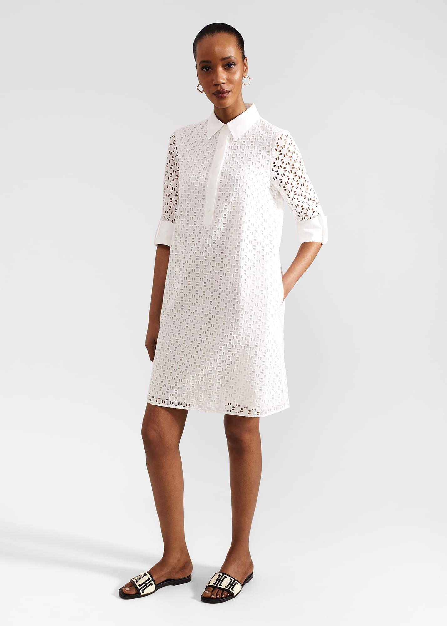Petite Marciella Dress, White, hi-res