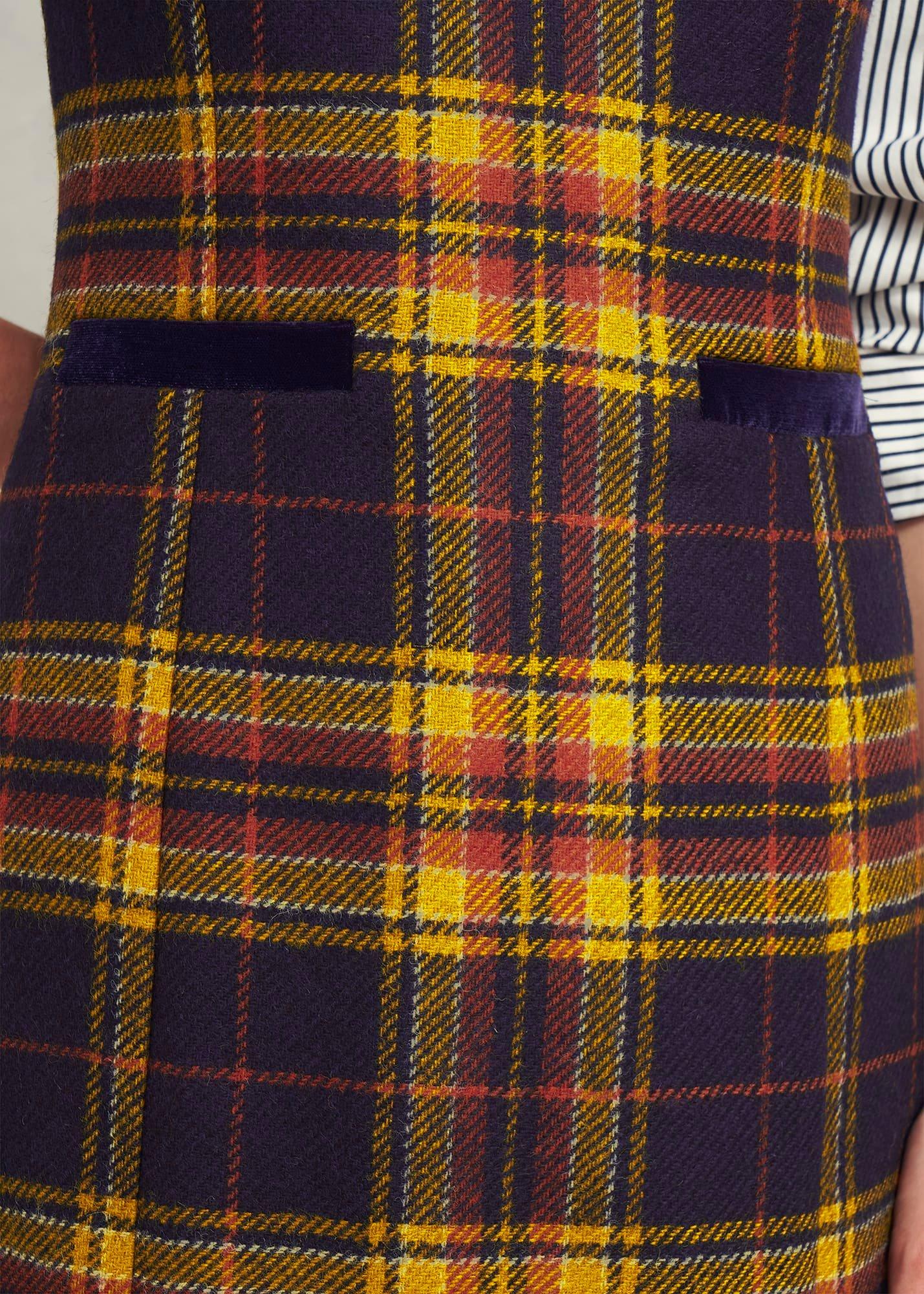 Margot Wool Dress, Navy Ochre, hi-res