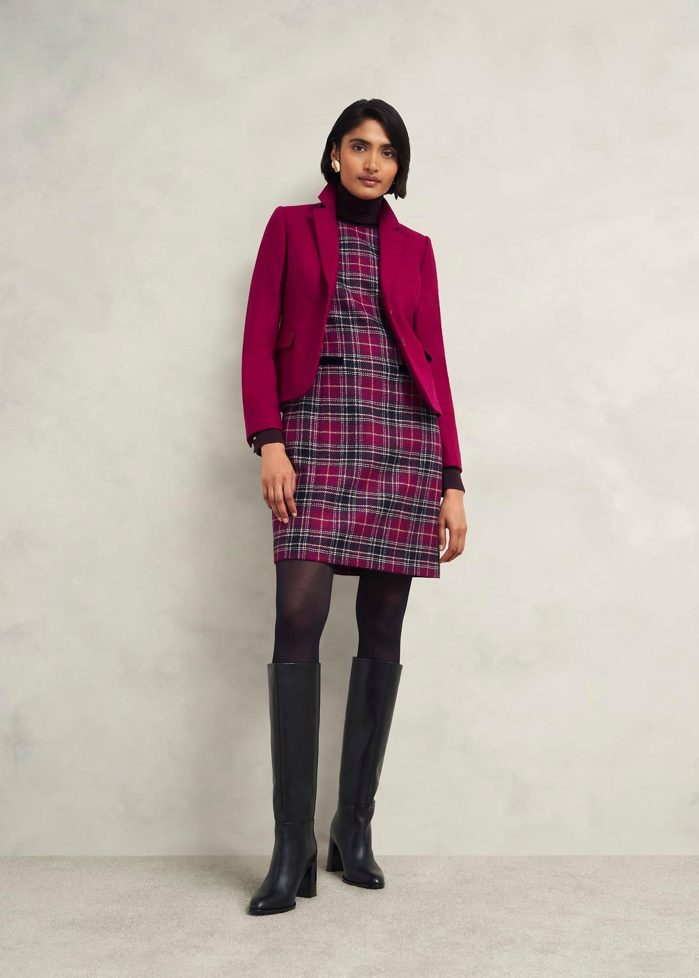 Margot Wool Dress, Pink Multi, hi-res