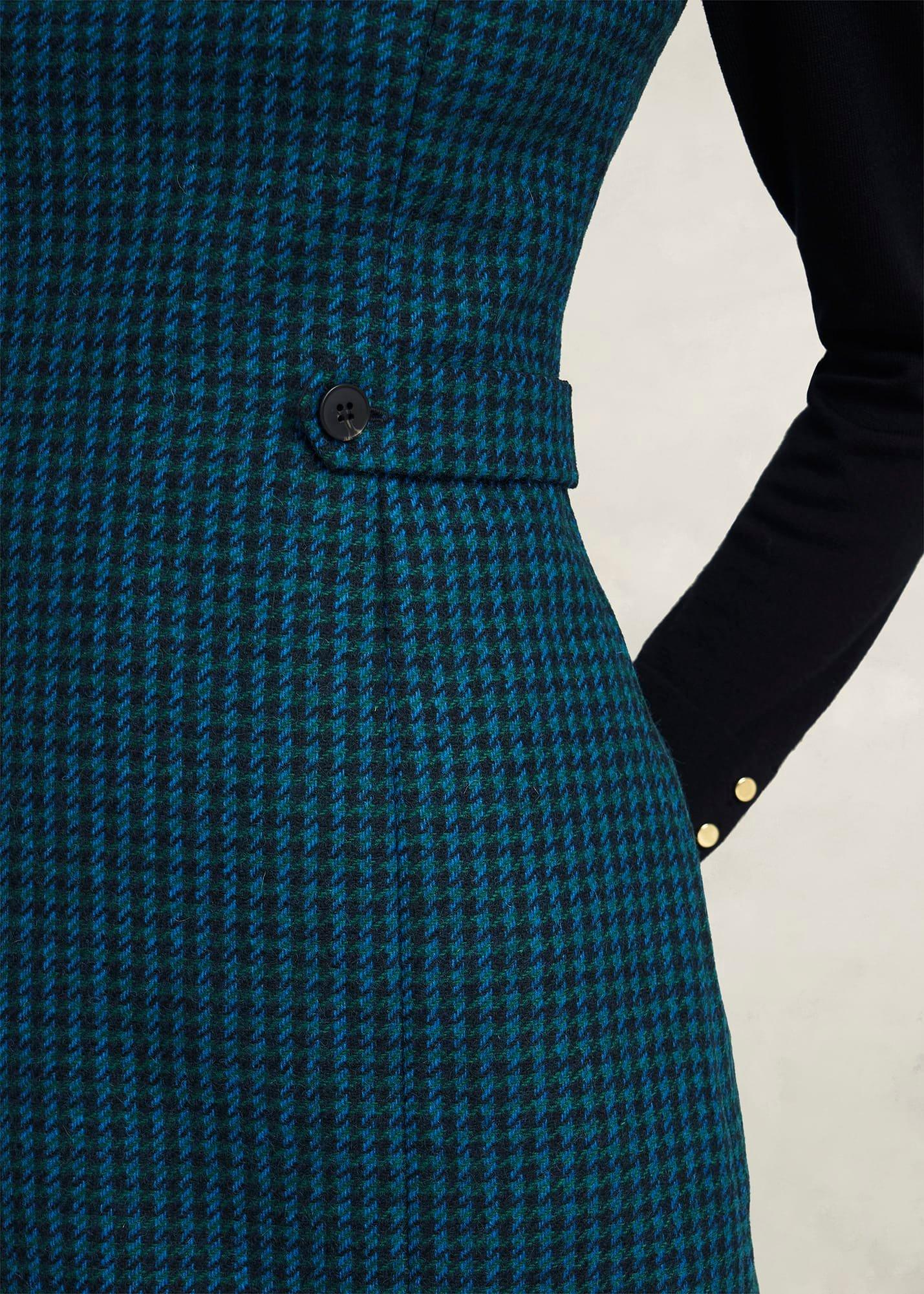Petite Sariah Wool Dress, Green Multi, hi-res