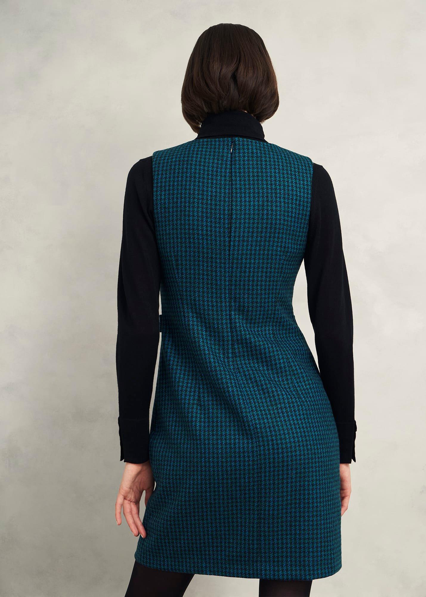 Petite Sariah Wool Dress, Green Multi, hi-res
