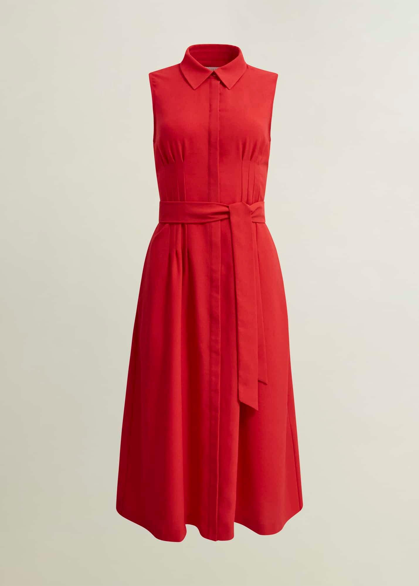 Petite Sandra Dress, Begonia Red, hi-res
