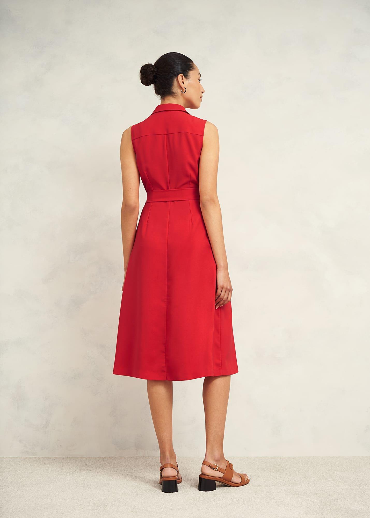 Petite Sandra Dress, Begonia Red, hi-res