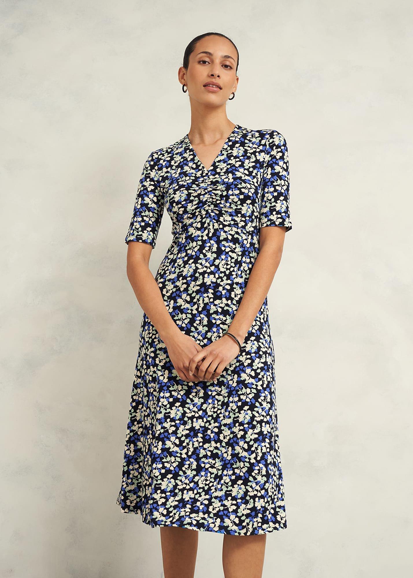 Petite Frankie Jersey Dress, Navy Multi, hi-res