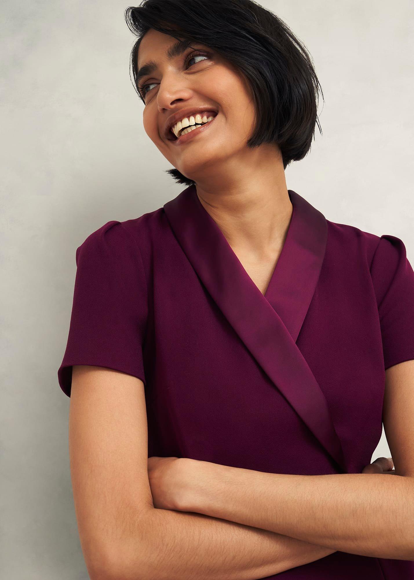 Amira Dress, Warm Plum, hi-res