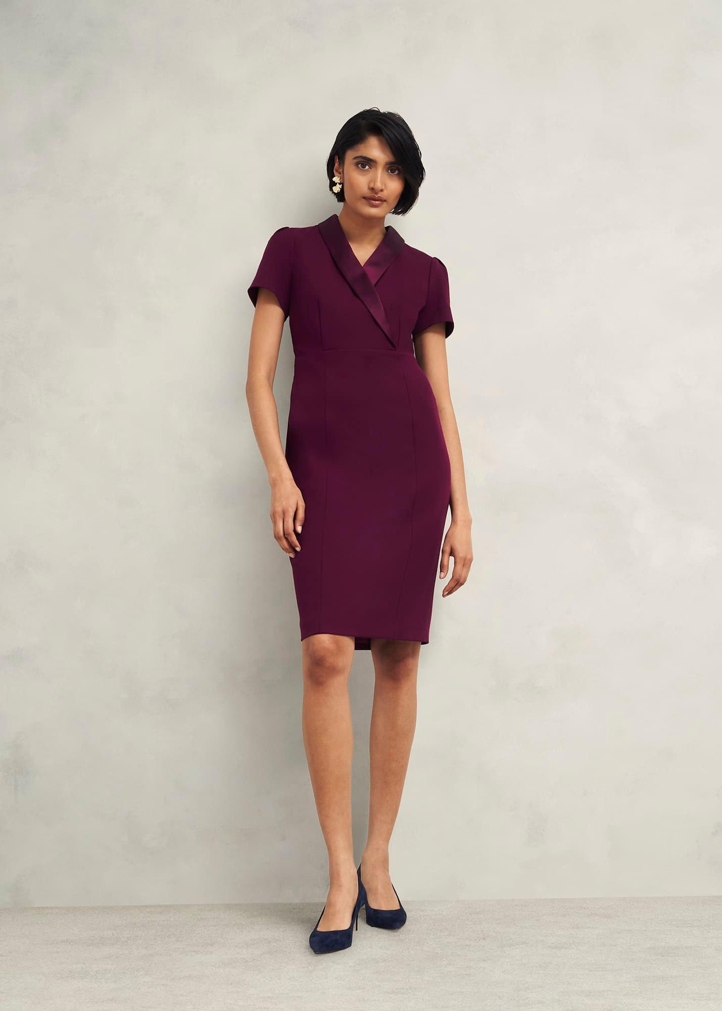 Amira Dress, Warm Plum, hi-res